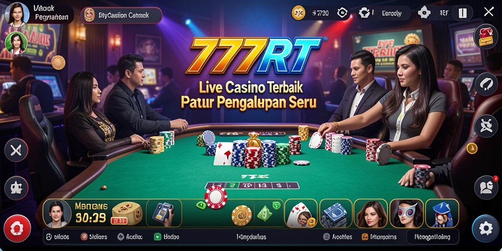 Tampilan gameplay Live Casino yang mendebarkan di 777RT.