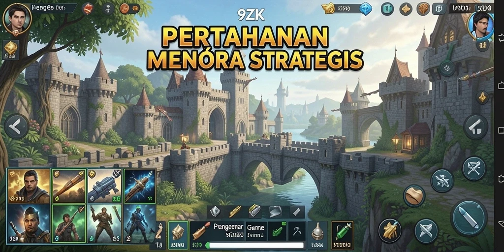 Tangkapan layar menunjukkan gameplay Tower Defense menegangkan di 9ZK.