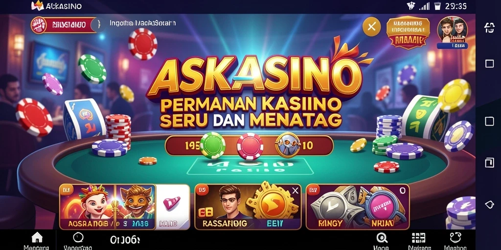 Screenshot gameplay ASKASINO menunjukkan aksi seru permainan Kasino.