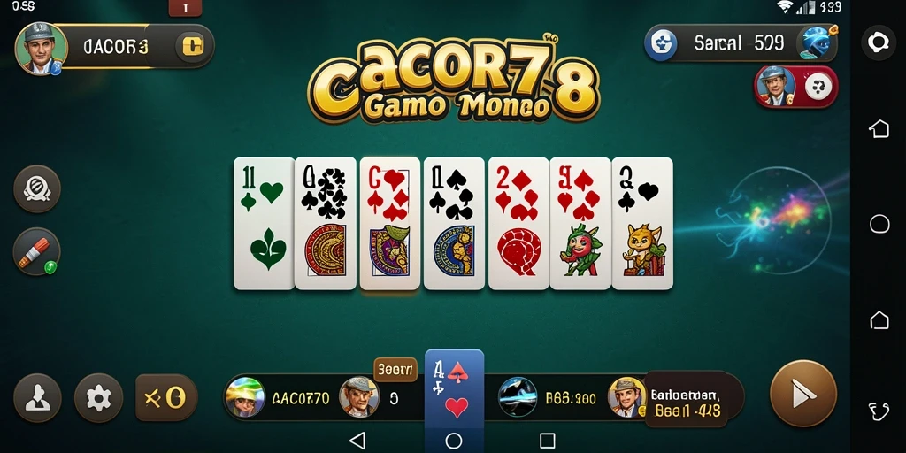 Screenshot menunjukkan gameplay seru di aplikasi Domino CACOR78.