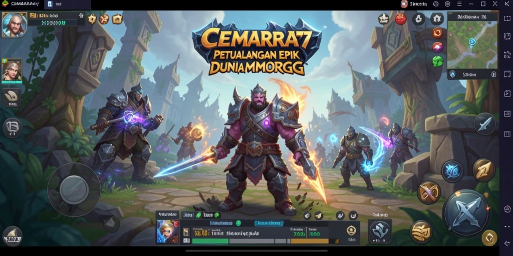 Tampilan gameplay CEMARA77 yang mendebarkan dalam pertarungan epik.