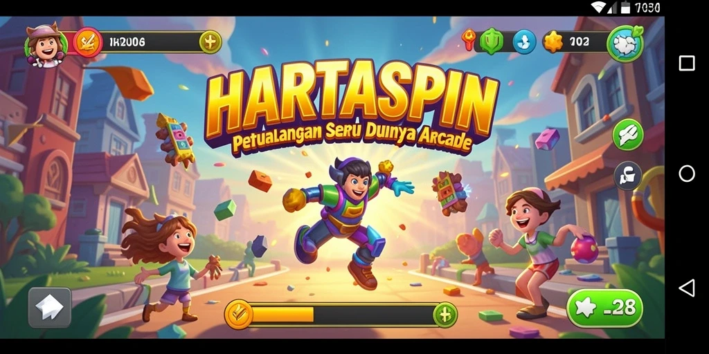 Tangkapan layar gameplay HARTASPIN yang menampilkan aksi seru dan tantangan.