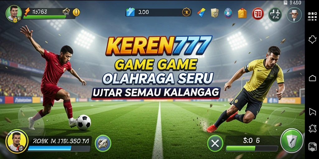 Screenshot KEREN777 menampilkan aksi seru dalam pertandingan olahraga.