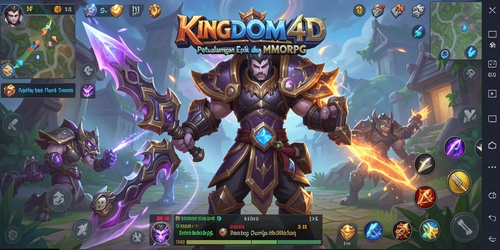 Tampilan gameplay KINGDOM4D yang memukau dan penuh aksi.