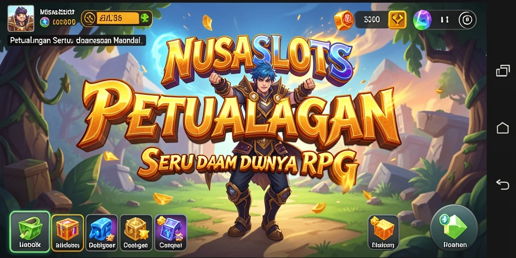 Tampilan gameplay seru dari NUSASLOTS yang penuh warna.