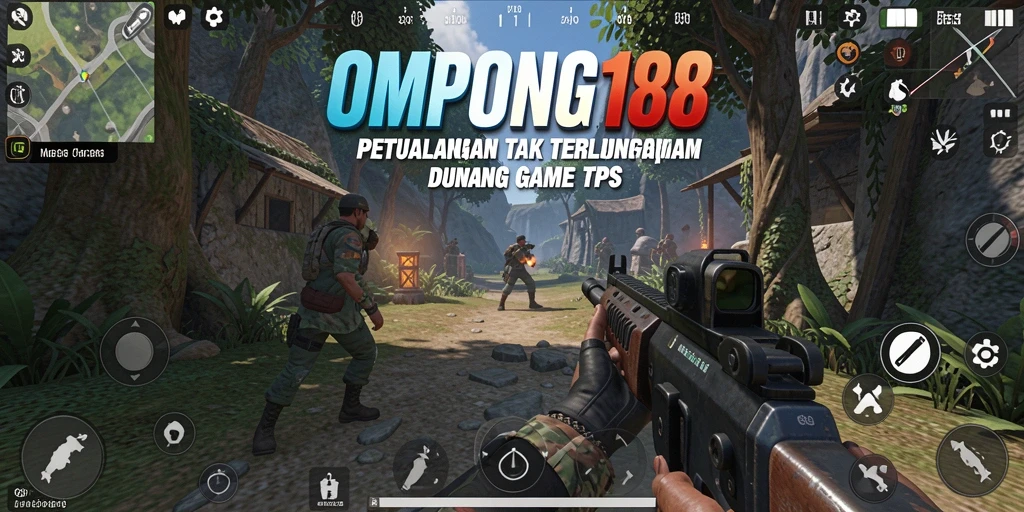 Tangkapan layar dari OMPONG188 menunjukkan aksi seru dalam gameplay TPS.
