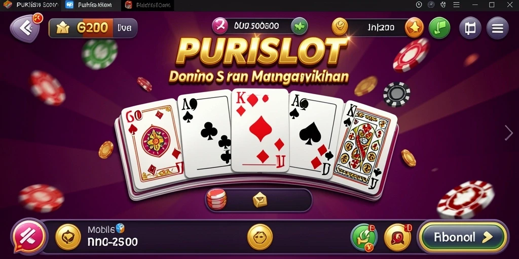 Tampilan gameplay PURISLOT yang seru dan menarik dalam permainan Domino.