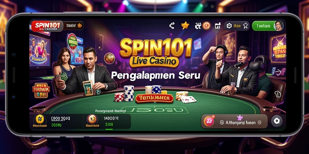 Tampilan gameplay Live Casino SPIN101 yang menegangkan dan interaktif.