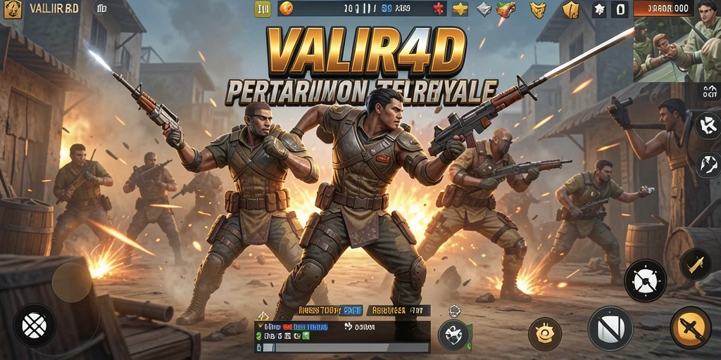 Tangkapan layar gameplay VALIR4D yang epik dalam pertempuran Battle Royale.