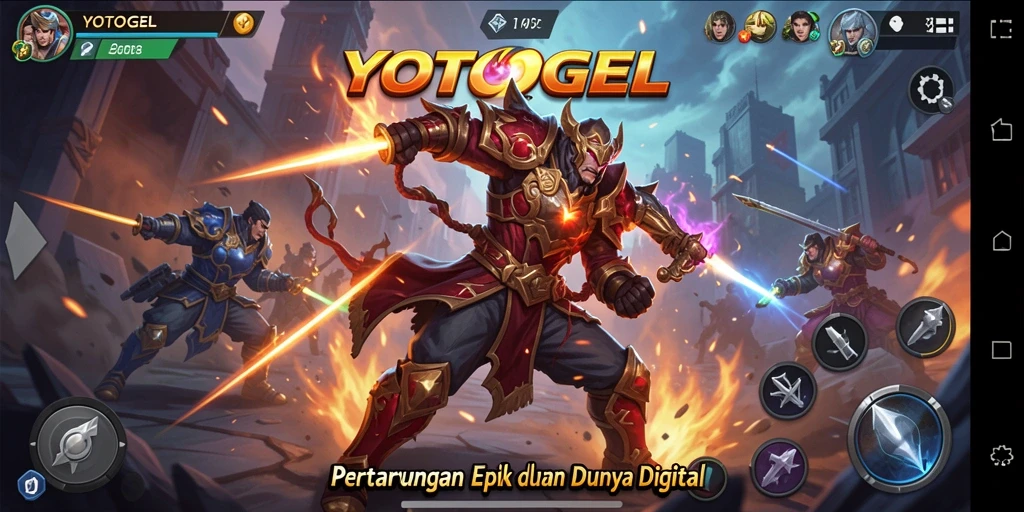 Screenshot YOTOGEL menunjukkan aksi pertarungan yang intens.